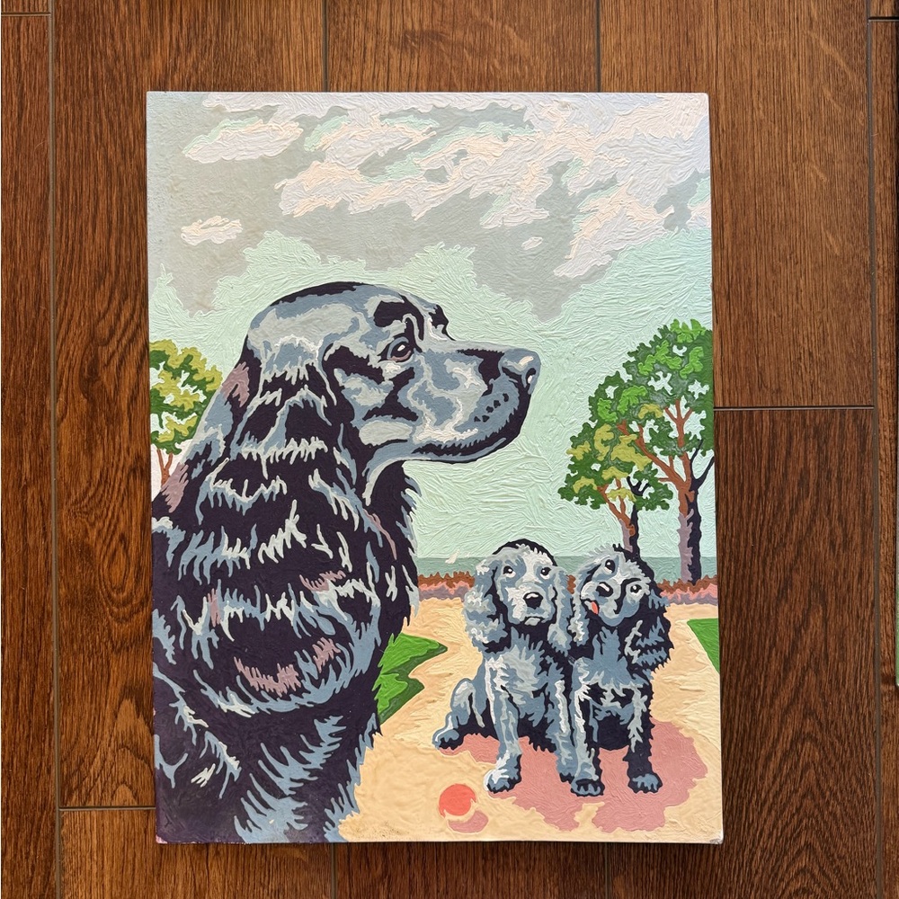 Vintage Dog Paint by Number: Cocker Spaniels